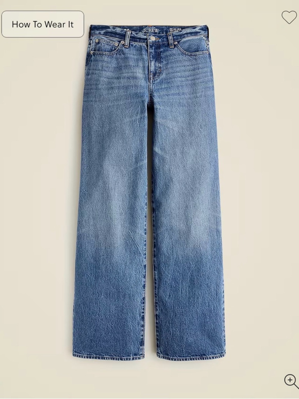 J. Crew Tall ‘84 Low Rise Wide Leg Jean